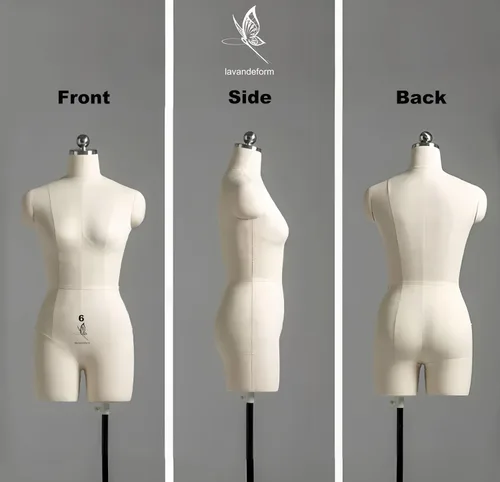Miniatura 3 de Maniquí femenino de costura talla 6, forma profesional para diseño y exhibición de vestidos, cuerpo de espuma para sujetar con alfileres, torso