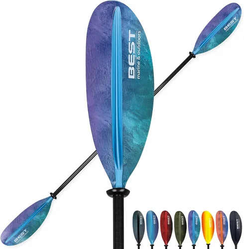 Miniatura 14 de Best Marine and Outdoors Carbon Fiber Kayak Paddle for Adults – Lightweight 2-Piece Paddle with Fiberglass Reinforced Blades, Adjustable Feather