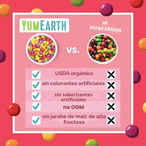 Miniatura 6 de YumEarth Organic Giggles Caramelos Masticables – Apto para alérgicos, sin colorantes artificiales, sin OGM, sin gluten, sabor a fruta, snacks