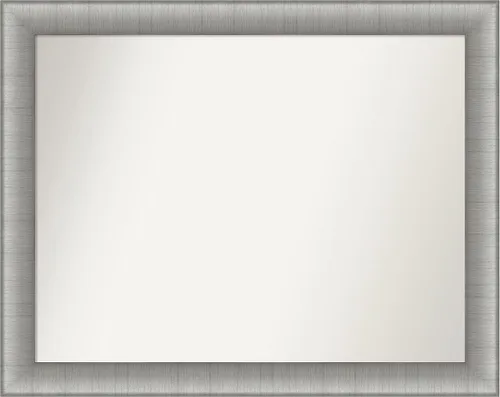 Miniatura 65 de Amanti Art Espejo de baño plateado para sobre fregadero, 28 x 47 pulgadas, espejo rectangular de plata imperial, marco de madera tradicional de gran