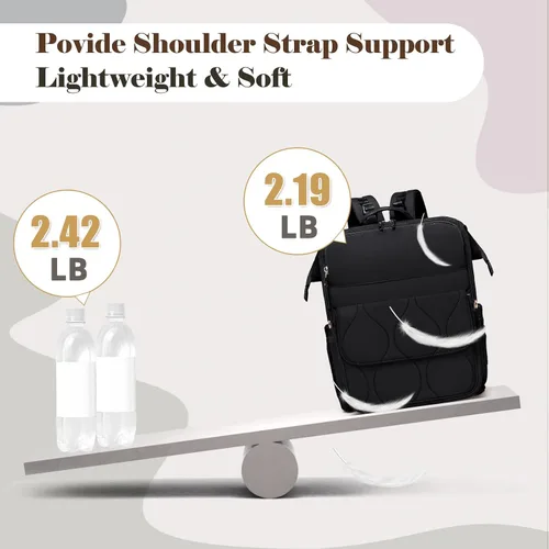 Miniatura 7 de miss fong Mochila para Pañales - Bolsa de Pañales para Bebé Mochila de Viaje para Pañales con Almohadilla Cambiadora de Pañales Mochila para Bebé