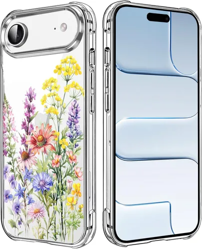 Miniatura 121 de Funda transparente de girasol compatible con iPhone SE 2022 SE 2020 7 8, funda trasera floral para niñas y mujeres, funda protectora transparente