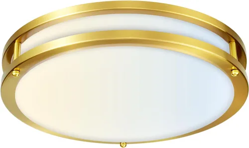 Miniatura 9 de Lámpara de Techo Dorada 24W, Lámpara de Techo LED de Montaje Empotrado de 12 Pulgadas para Dormitorio, Cocina, Baño, Lámpara de Techo Regulable