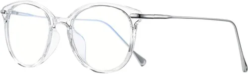 COASION Lentes de bloqueo de luz azul para mujer, estilo vintage, redondas, antirrayos azules, lentes para juegos de computadora