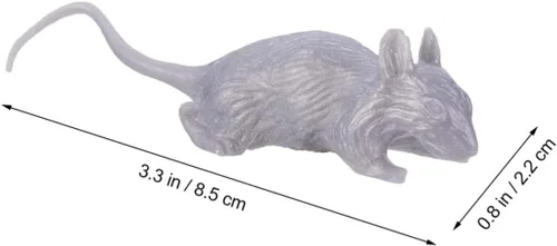 Miniatura 2 de 10pcs Halloween Realistic Plastic Mouse Prank Gray Simulation Figurines for Scary Party Decorations and Practical Halloween Accessories