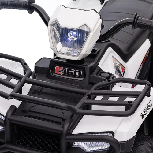 Miniatura 9 de Aosom ATV eléctrico para niños, 12 V, 4 ruedas, 2.5 MPH con faro, música, MP3, neumáticos con pisadas, cuatrimoto a batería para niños de 3 a 5