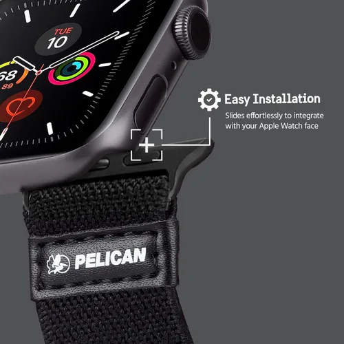 Miniatura 3 de Pelican - Correa de reloj de 1.654-1.732 in - Serie PROTECTOR - Compatible con Apple Watch Series 6, SE, 5, 4, 3, 2, 1 - Negro