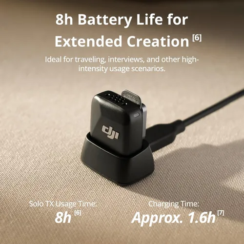 Miniatura 4 de DJI Mic Mini Transmisor (Negro Infinito), Ultraligero, Micrófono Lavalier Inalámbrico para DJI Action 5 Pro/Osmo Pocket 3, Cancelación de Ruido