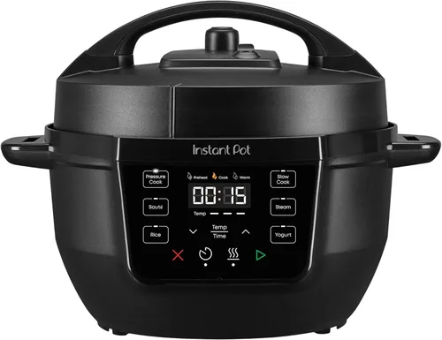 Instant Pot 4QT RIO Mini Multicocina 7 en 1, Olla a Presión, Cocción Lenta, Saltear, Vapor, Arrocera, Yogur y Calentador, Negro, 4 Cuartos