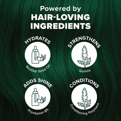 Miniatura 6 de Splat Hair Splat Rebellious Colors 30 Wash - Kit de coloración para el cabello, jade medianoche, 6 onzas Jade(Midnight Jade)