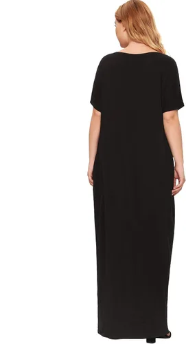Miniatura 7 de Verdusa - Vestido largo, de manga corta, holgado, con bolsillos, para mujer, casual