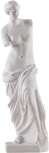 Cozylkx Figura de estatua de Venus de Milo de 18.1 pulgadas, mitología griega romana, escultura de diosa, adorno para decoración del hogar, color