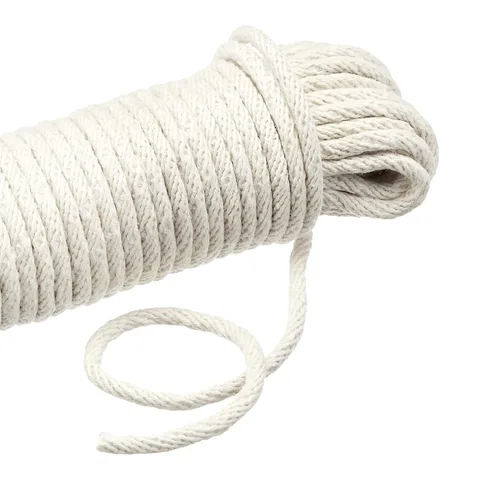 Miniatura 4 de Amazon Basics Cuerda trenzada de algodón natural, multiusos, cuerda de tender, para manualidades DIY, versátil, uso en interiores y exteriores, 3/16