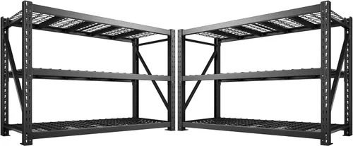 Miniatura 11 de Bepatio Estantería de garaje resistente de 11000 libras, estantes de almacenamiento ajustables de 4 niveles, estantería de metal, estante industrial