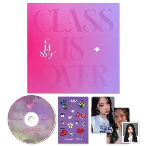 CLASS: y - 1er mini álbum CLASS IS OVER Booklet R + tarjeta fotográfica + tarjeta fotográfica holograma + calcomanía + tarjeta de identificación