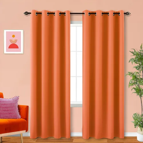 Miniatura 106 de Cortinas opacas de 72 pulgadas extra anchas para dormitorio, puerta corrediza de vidrio y patio, 2 paneles con ojales para oscurecer ventana grande