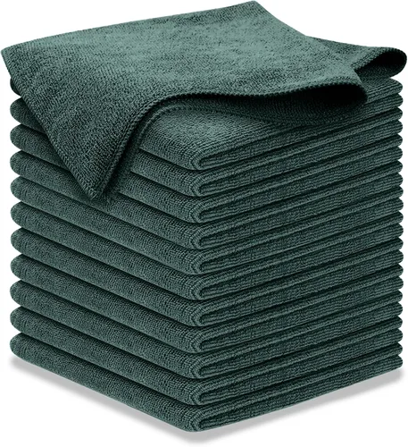 Miniatura 35 de USANOOKS Paño de limpieza de microfibra, 8 piezas de 12 x 11 pulgadas, alto rendimiento, 1200 lavados, toallas ultra absorbentes, tejido de suciedad