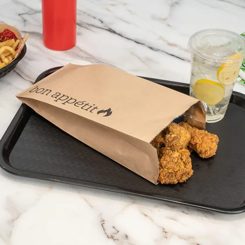 Miniatura 3 de Restaurantware Bag Tek - Bolsas de papel de aluminio de 6.5 x 4.1 pulgadas, 100 envoltorios para perros calientes de medio galón, papel de estraza