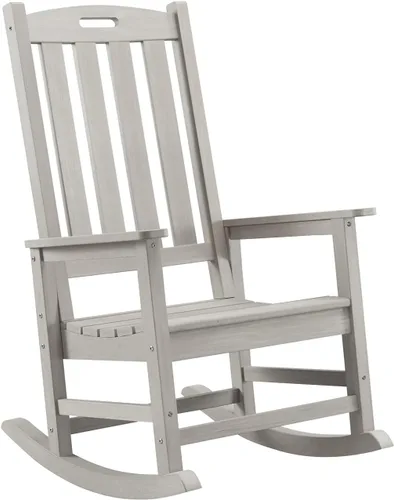 Miniatura 22 de Psilvam Mecedora de gran tamaño para exteriores, con asiento de 21 pulgadas de ancho y respaldo de 32 pulgadas de alto, premontada con la mayoría
