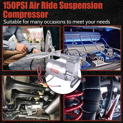 Miniatura 5 de 150PSI Heavy Duty Air Train Horn/Air Ride Suspensión Compresor 1/4NPT 12V para bocinas de coche/Sistemas de suspensión neumática/Herramientas