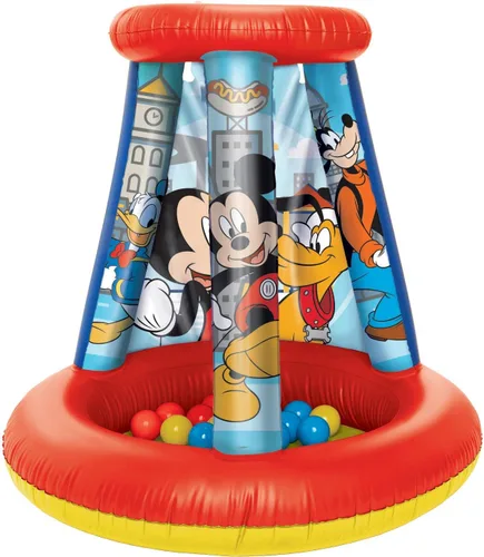 Miniatura 2 de Mickey Mouse Pozo de pelotas para niños, 1 inflable y 15 bolas blandas y flexibles