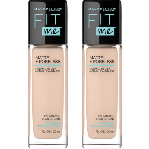 Miniatura 55 de Maybelline New York Fit Me Matte + Poreless Base Líquida, Formato de Bolsa, 220 Natural Beige, 1.3 onzas 220 Beige natural