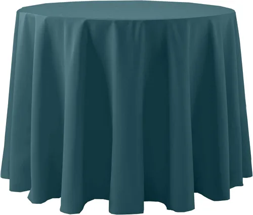 Miniatura 39 de Ultimate Textile Cotton-Feel - Mantel redondo de 90 pulgadas para comedor, color berenjena, color morado