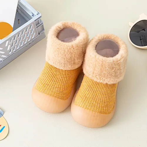 Miniatura 2 de Calcetines para niños pequeños antideslizantes parte inferior suave zapatos para caminar por primera vez suela de goma antideslizante para niñas