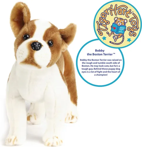 Miniatura 3 de TigerHart Bobby The Boston Terrier Boxer - Peluche de animal de peluche de perro grande de 14.5 pulgadas