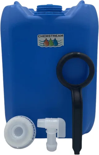 Recipiente apilable de almacenamiento de agua de emergencia de 5 galones | Dispensador de bebidas | Carboy | Jerrican | Tapa de 2.756 in con