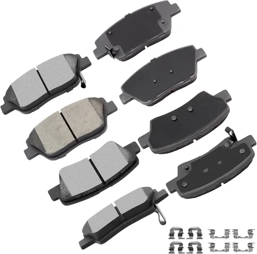 Miniatura 20 de cciyu Juego de pastillas de freno de cerámica delanteras y traseras D946 D683, 8 piezas para BMW 330Ci 2001-2005 para BMW 330i 2001-2005 para BMW