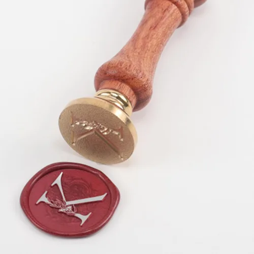 Miniatura 7 de Sello de cera del alfabeto K, sello de cera de hojas de eucalipto con letra K para sellar ceras, kit de sello de invitación de fiesta y tarjeta