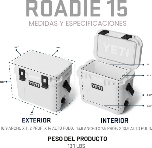 Miniatura 6 de YETI Roadie 15 - Enfriador duro con correa de hombro DoubleDuty verde bosque negro