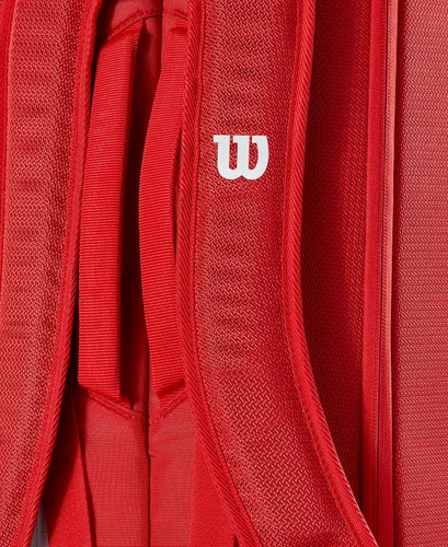 Miniatura 7 de Wilson 2025 Super Tour - Bolsas para raquetas de tenis rojas - Rojo/Blanco