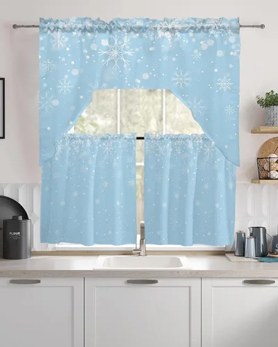 Miniatura 12 de Cortinas de Gnomos de San Valentín con Cenefa para Cocina, Cortinas con Bolsillo para Barra para Dormitorio, Sala de Estar, Baño, Cafetería, Negro