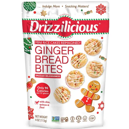 Miniatura 9 de Drizzilicious Mini Tostadas de Arroz - Tostadas de Arroz Crujientes, Snack Saludable para Adultos y Niños, Tostadas de Arroz Saborizadas, Veganas