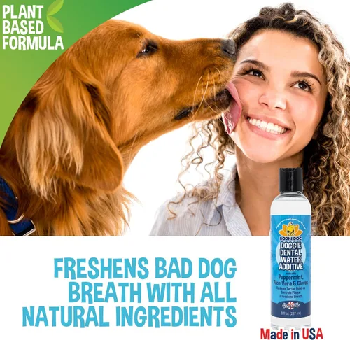 Miniatura 5 de Bodhi Dog Aditivo de agua dental de menta para perros y cachorros, refresca el aliento, reduce el sarro, promueve encías saludables, cuidado bucal