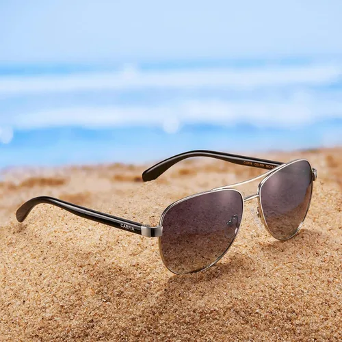 Miniatura 41 de CARFIA Gafas de sol polarizadas para mujer, protección UV, brazos de acetato, marco de metal, sombras para mujer, CA3216
