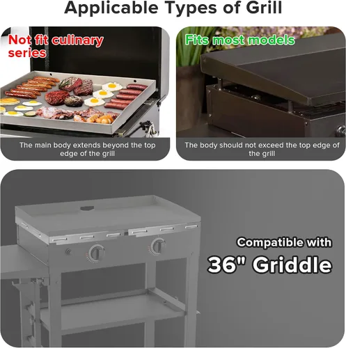 Miniatura 6 de Protectores de viento para parrilla Blackstone de 36 pulgadas, pantalla magnética de acero inoxidable para parrilla Blackstone, accesorios