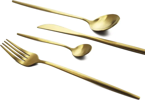 Miniatura 7 de JASHII Juego de cubiertos de acero inoxidable de 24 piezas, juego de cubiertos de servicio para 6, utensilios para cocina, aptos para lavavajillas