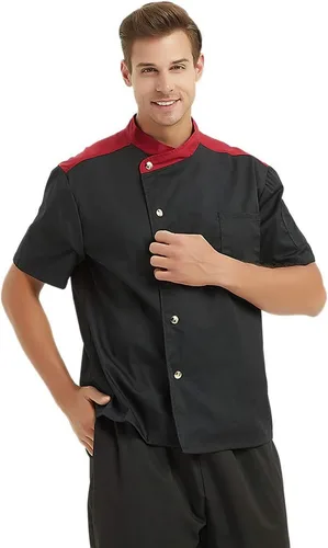 Miniatura 3 de TOPTIE - Chaqueta de chef de manga corta unisex