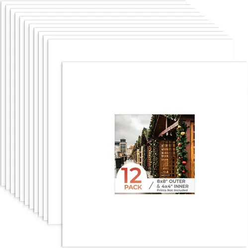 Miniatura 12 de Frametory, Marcos precortados negros de 5x7 pulgadas para fotos de 4x6 pulgadas, impresiones, obras de arte - Núcleo blanco con corte biselado