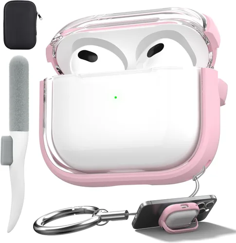 Miniatura 54 de Valkit Funda compatible con AirPods Pro, transparente con kit de limpieza, funda protectora de TPU suave para AirPods Pro Gen 2nd/1st 2023/2022/2019