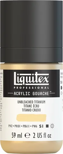 Miniatura 40 de Liquitex Professional - Gouache acrílico profesional, botella de 2 onzas (59 ml), blanco titanio