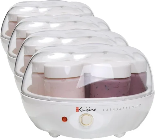 Miniatura 6 de Euro Cuisine YM80 Máquina eléctrica para hacer yogurt - Promueve la salud intestinal con yogur casero rico en probióticos - Incubadora de yogur