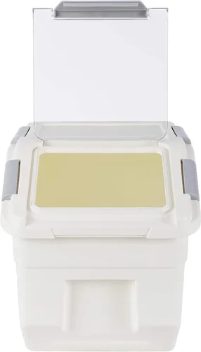 Miniatura 2 de EonTone - Paquete de 4 contenedores de almacenamiento de ingredientes (25 L paquete de 2) (15 L paquete de 2) con ruedas y tapa con traba sellada PP