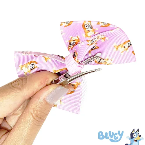 Miniatura 4 de Lazo De Pelo Azul Para Niños - Juego De Accesorios De Pelo - Lazo De Pelo Bluey - Paquete De 7 Lazos De 4 Pulgadas - Lazos De Pelo Para Niñas