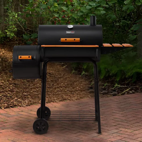 Miniatura 12 de Royal Gourmet CC1624W - Parrilla de carbón de barril con ahumador desplazado, área de cocción de 552 pulgadas cuadradas, estante frontal y lateral