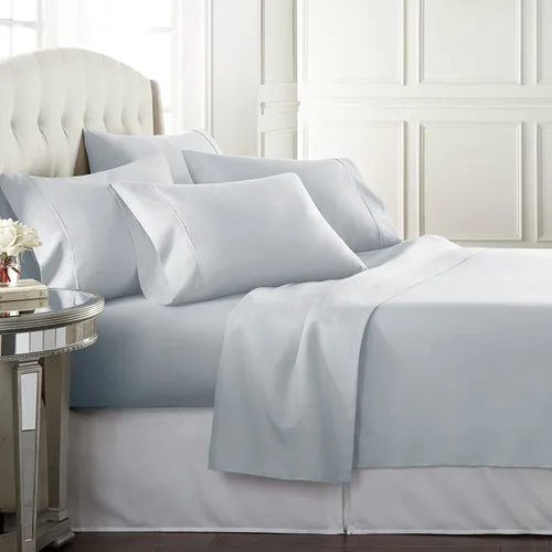 Danjor Linens Juego de sábanas de tamaño King para personas que duermen con calor, sábanas premium de hotel con 4 fundas de almohada, bolsillos 04 -