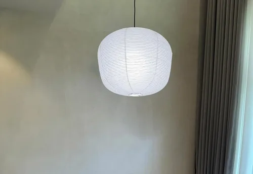 Miniatura 4 de Linterna de papel grande de 19.69 pulgadas, pantalla de lámpara de papel de calabaza de cera blanca, pantalla de lámpara de papel de arroz plegable